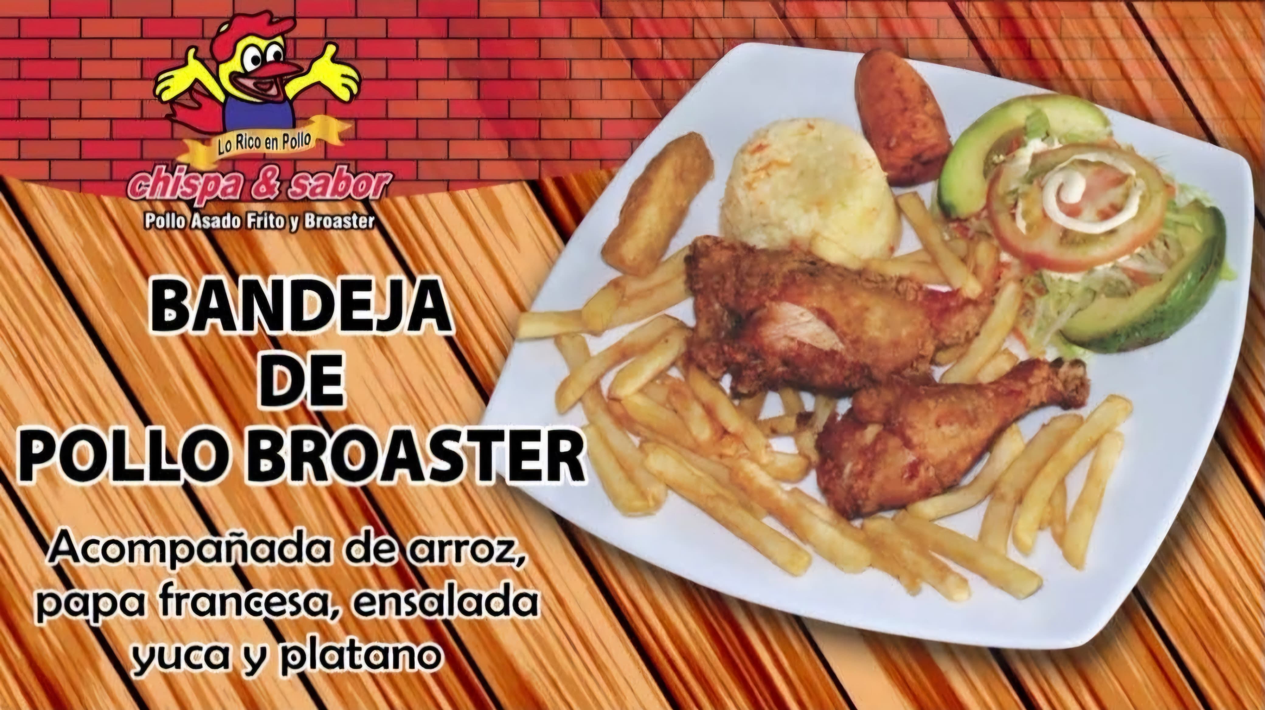 Bandeja de Pollo con Broaster